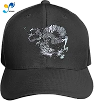 customized unisex dragon art trucker baseball cap adjustable peaked sandwich hat