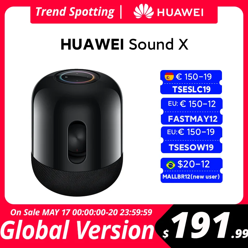 В наличии глобальная версия HUAWEI звук X Devialet Bluetooth динамик двойной НЧ
