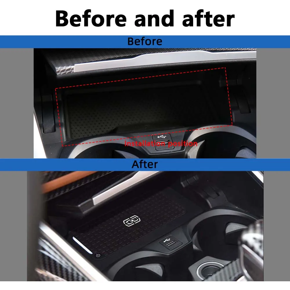 

For BMW 3series G20 G28 X5 G05 7series G11 G12 2019 2020 15W Qi Fast Charging Car Vehicle Wireless Charger Pad Iphone Holder