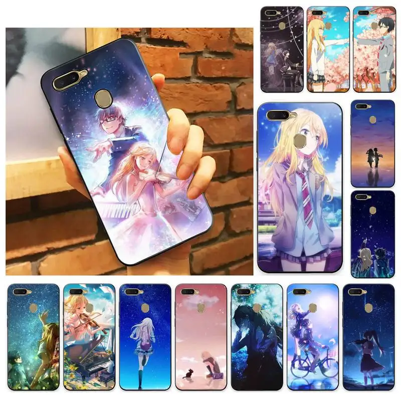 

Anime Your Lie in April Phone Case For Oppo A9 Realme C3 6Pro Coque For vivo Y91C Y17 Y19 Back Cover