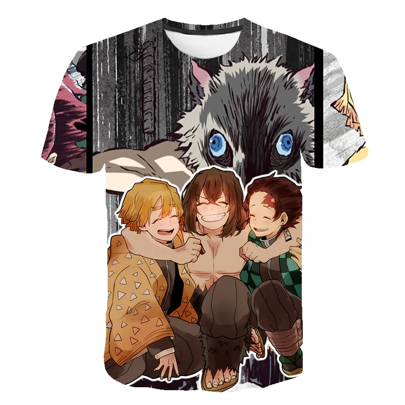 

Kids T-Shirt Demon Slayer Anime Tee Boys 3D Printed Girls Cartoon Cool Tops Children Summer Short Sleeve Shirts Child Clothes