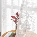 Белые вышитые цветочные экраны MILING в европейском стиле вуаль тюль для спальни гостиной оконные занавески s