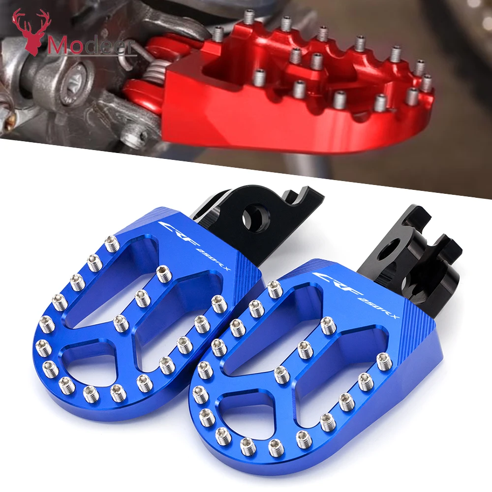 

For Honda CRF450R 2002-2020 CRF250RX 2019 CRF450RX 2017-2019 CRF250X 2004-2017 CNC Billet Wide Foot Pegs Pedals Rest Footpegs