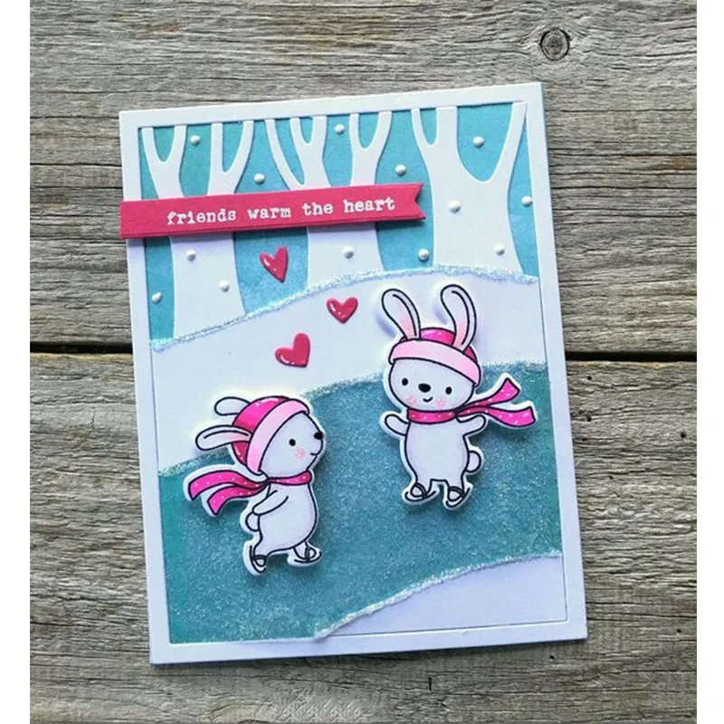 Металлические трафареты для высечки Hillside Scene в рамке изготовления открыток