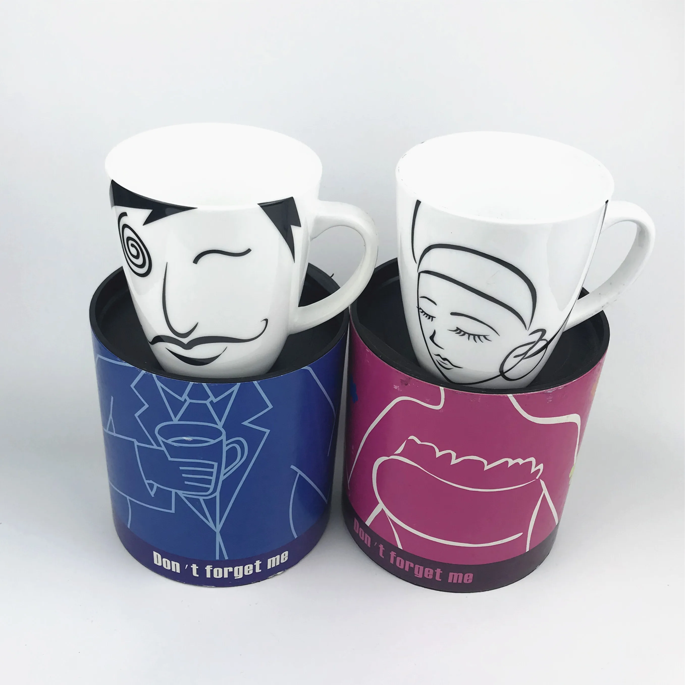 Милые кружки Bule Классические фарфоровые кофейные с ложкой ручная роспись