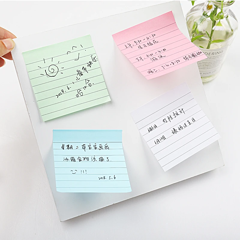 1 шт./компл. однотонный блокнот для записей офисные канцелярские наклейки стикеры