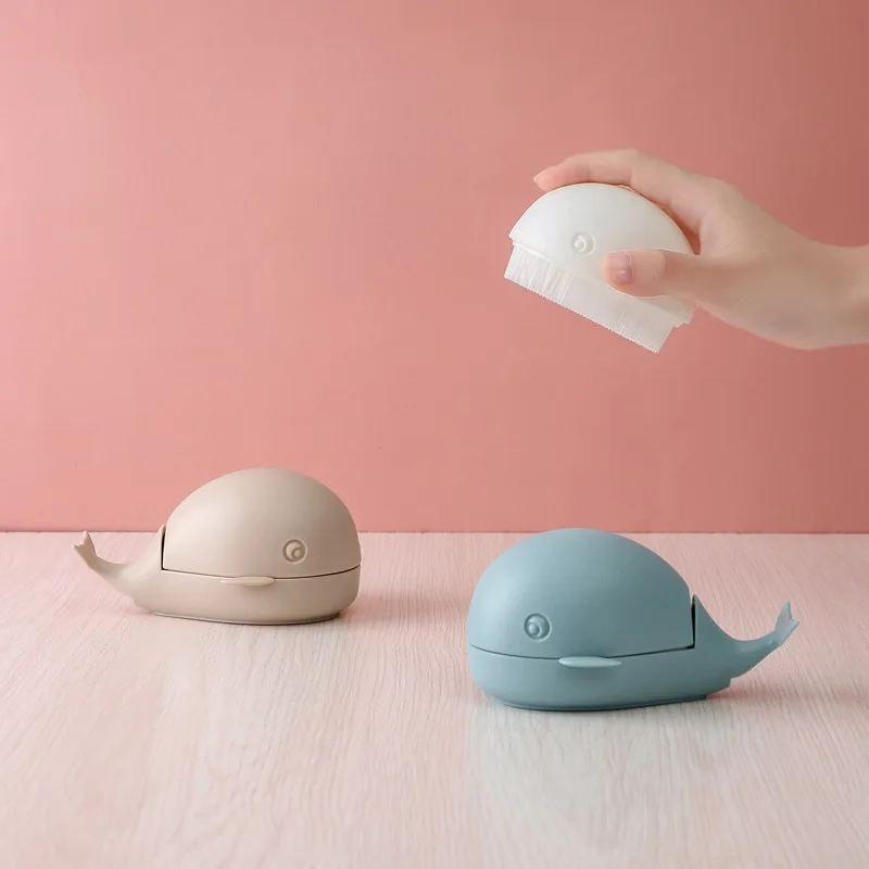 

Cute Little Whale Laundry Brush Shoe Brush Household Small Brush Does Not Shed Hair Does Not Hurt Clothes Cleaning Brush