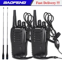 2pcslot bf 888s baofeng walkie talkie uhf 400 470mhz 16channel portable two way ham radio with earpiece bf888s hf transceiver