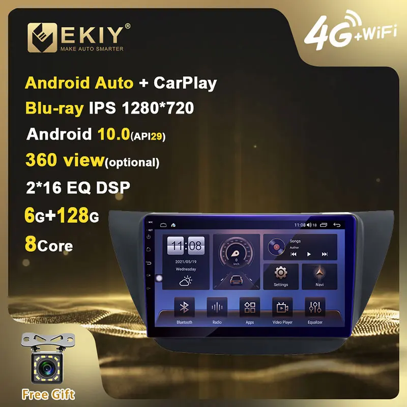EKIY IPS DSP Android 10 автомобильное радио 6G + 128G для MITSUBISHI LANCER IX 2006-2010 GPS Навигация стерео
