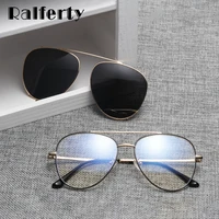 ralferty prescription sunglasses women men polarized clip on glasses pilot myopia ladies spectacle frame 0 degree z17208