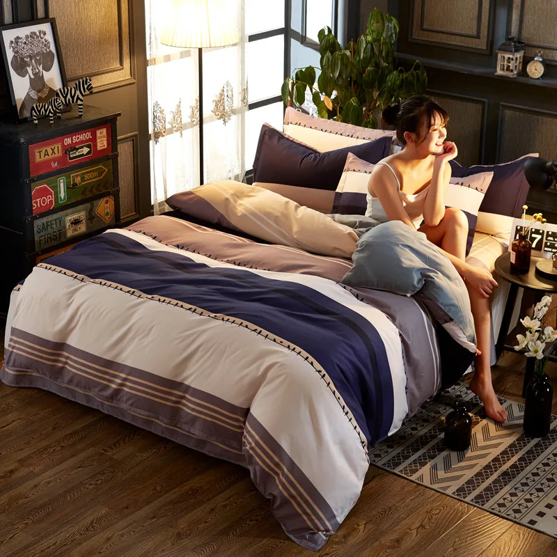 Набор постельного белья из полиэстера с принтом милой панды комплект