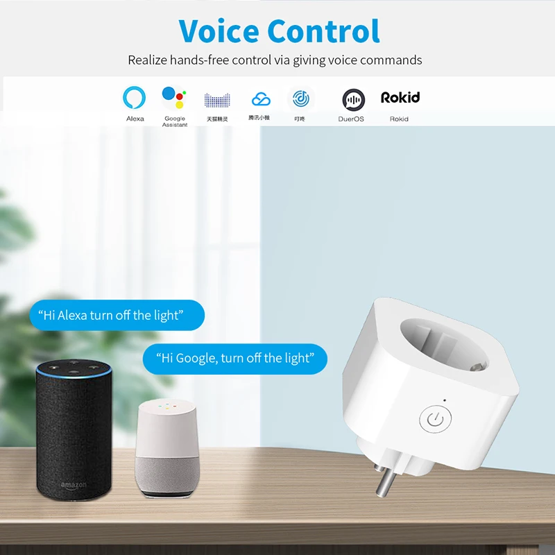 

2.4ghz Wifi 16a Smart Plug 16a Eu Standard Smart Plug Smart Plug Fireproof Tuya Home Plug Smart Socket Remote Control Timing