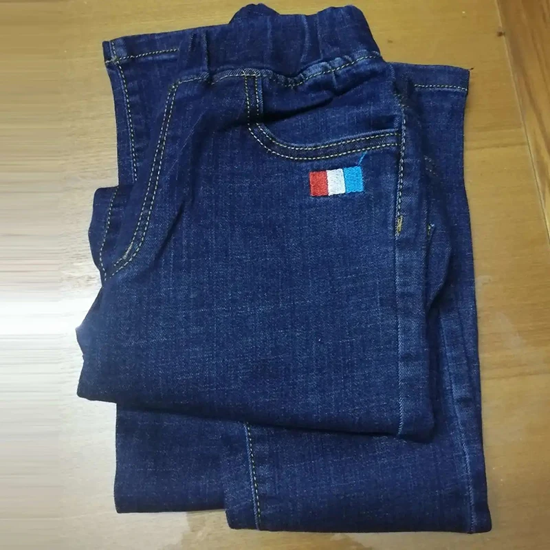 

Elastic High Waist Embroidery Pencil Jeans Slim Women Vintage Casual Denim Trousers Plus Size 26-32 Tight Stretch Leggings Jeans