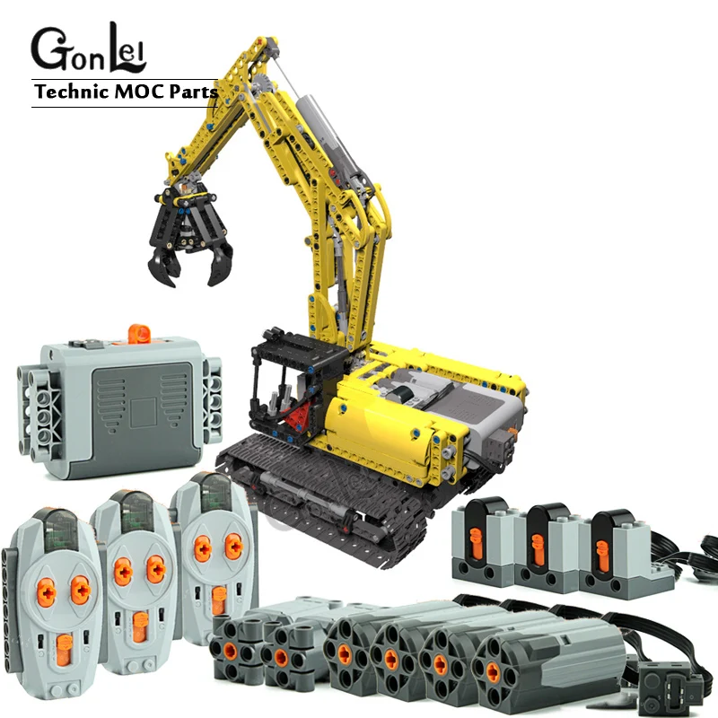 Новый технический MOC модель кирпича 42006 экскаватор мод версия полный RC функции