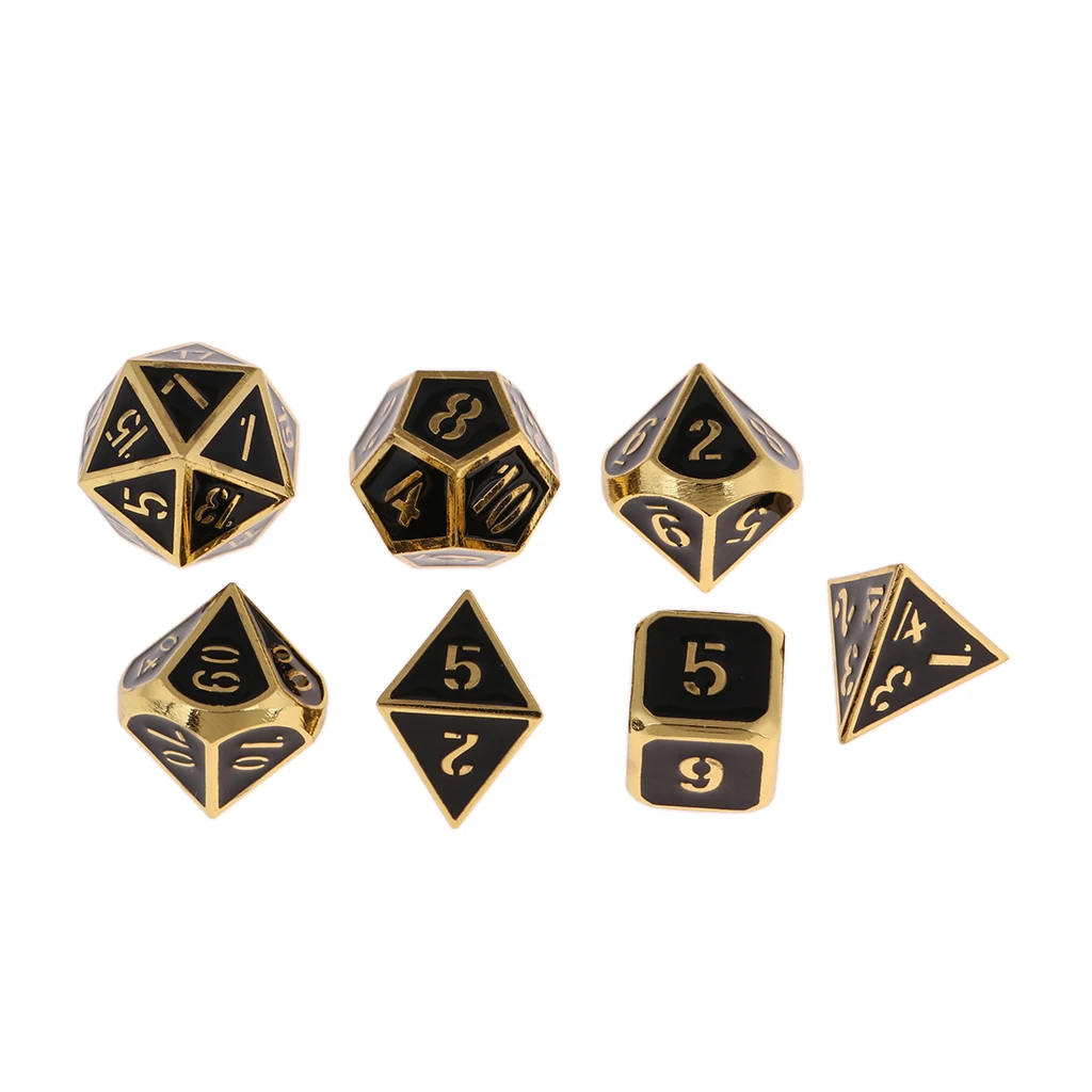 7 шт многогранные кости D & игральные D4 D6 D8 D10 D20 набор для подземелий и драконов RPG