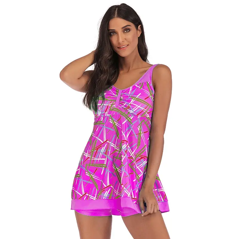 Новый сексуальный женский купальник из двух частей с винтажным принтом на