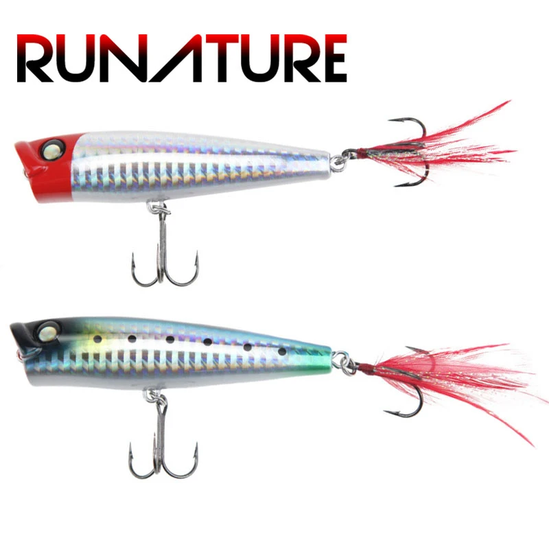 2 шт. искусственная приманка с плавающей Поппер жесткая для рыбалки 3D Фиш Ай Isca