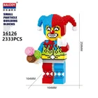 Balody мини-конструктор, мультяшная игрушка, большая модель клоуна, Обучающие блоки, забавный Джокер, игрушки для детей, подарки 16126