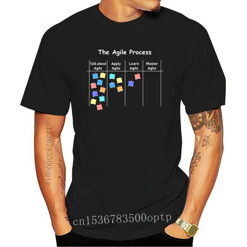 

New Agile Process Aoe Project Process Management T Shirt Loose Summer Create Cotton Standard S-5xl Unique Humor Shirt