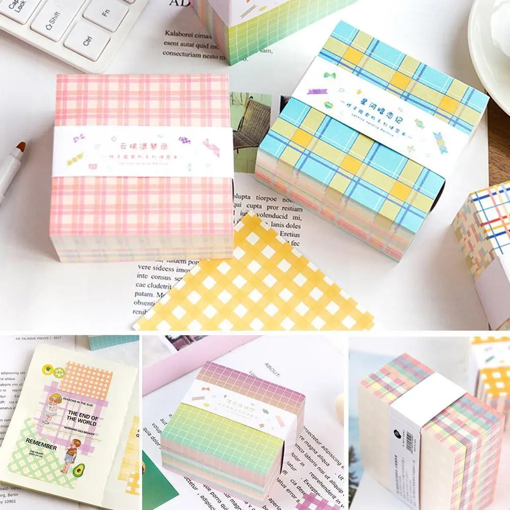 

400sheets Memo Pads Sticky Notes Cutelattice Junk Journal Stickers Notepad stationery Paper School Office Scrapbooking diar N5H6