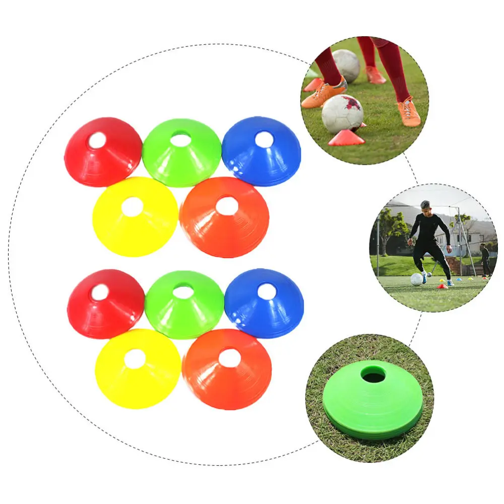 

10 Pcs Football Training Sign Dish Plate Obstacle Marker Football Training Discs