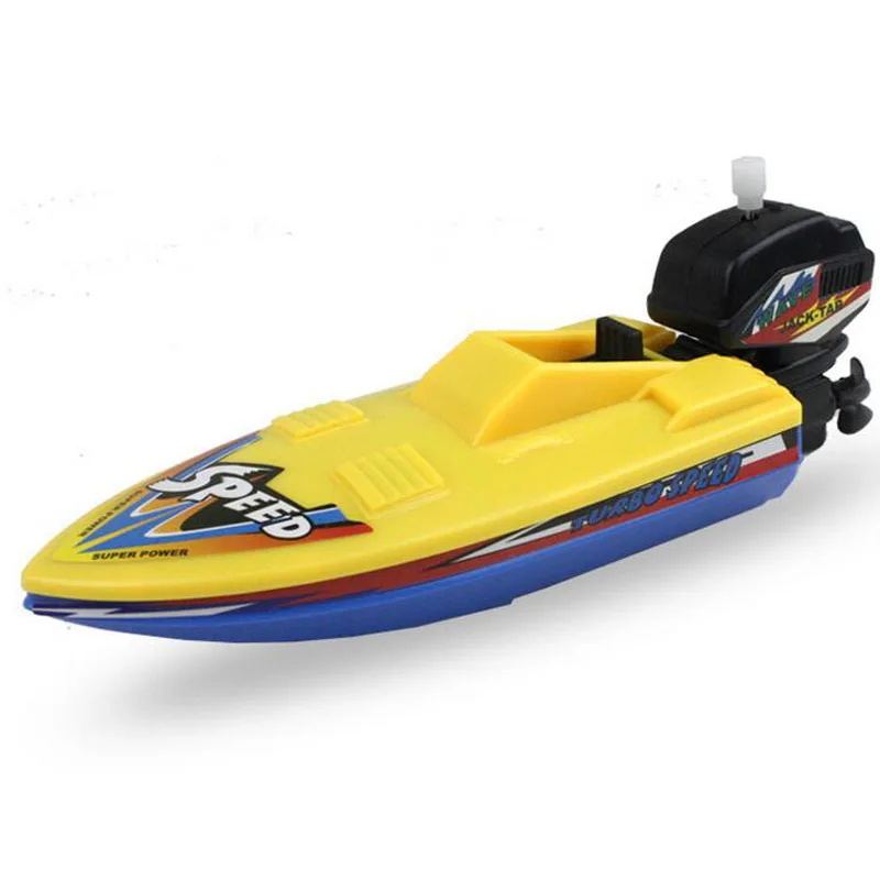 

1pc Speed Boat Ship Wind Up Toy Float In Water Kids Toys Classic Clockwork Toys Bathtub Shower Bath Toys for Children Boys Toys