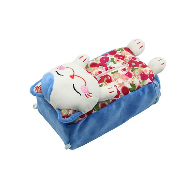  Car Lucky Cat Hanging Tissue Box Holder Plush Toy Style Anime Case Cartoon Cover | Дом и сад