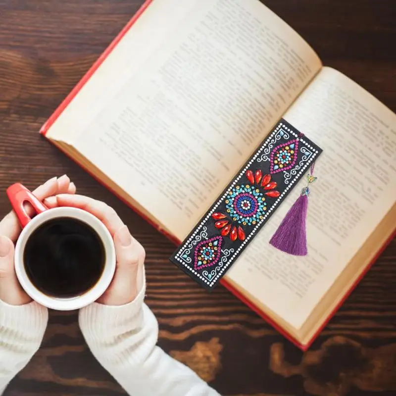 Сделай сам алмазная живопись особой формы кожа искусственная книга закладки