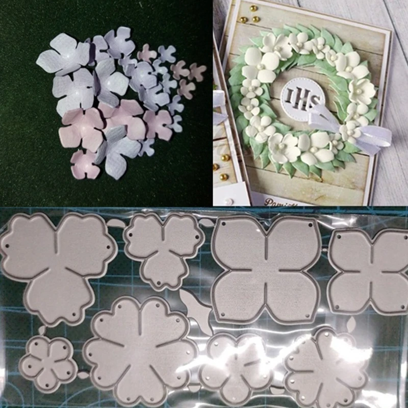 

1 Set Of DIY Metal Cutting Mold Scrapbook Flower Mold Template Making Carbon Steel Etching Embossing Craft Household Items