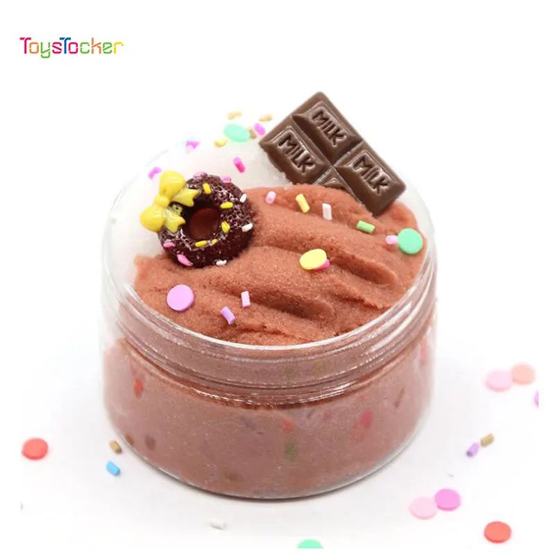 Антистресс сделай сам Искусственный шоколадный чип Цветной Лизун шпатлевка