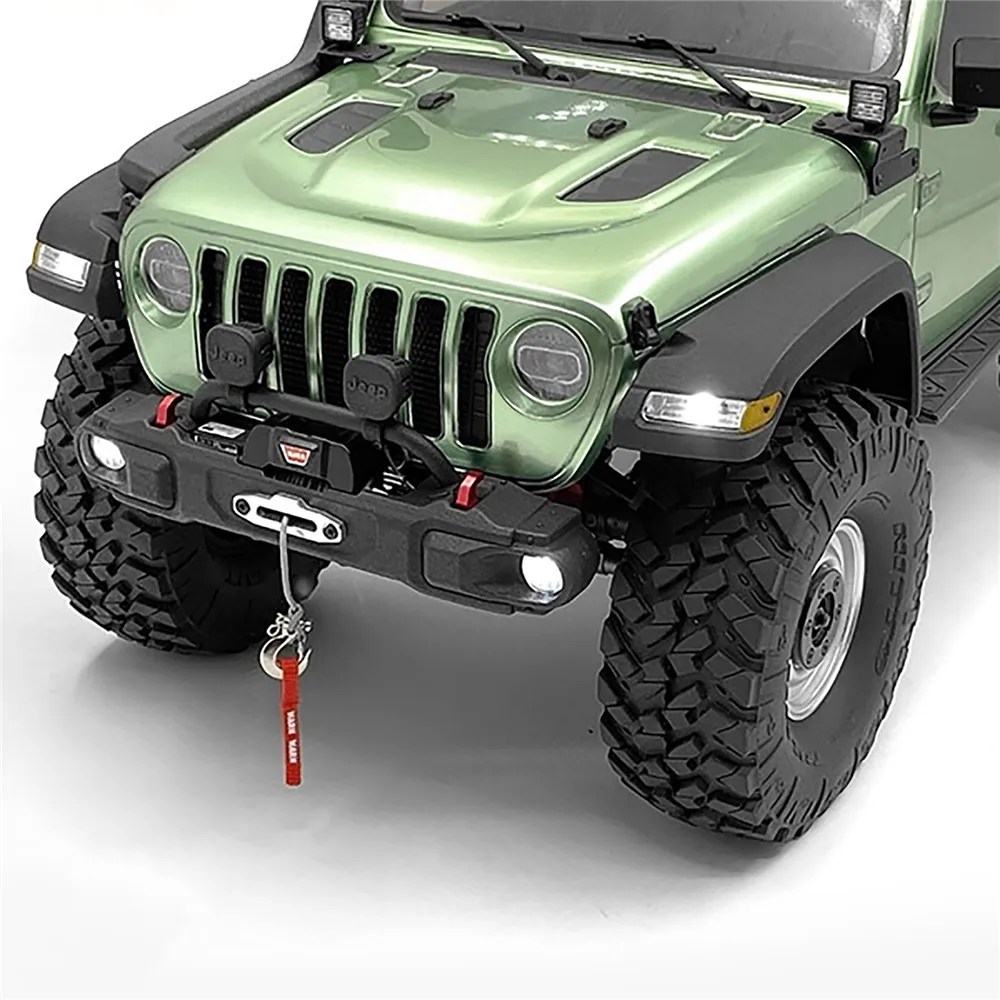 Нейлоновое переднее крыло со светодиодный светильник кой для AXIAL SCX10 III JEEP Wrangler
