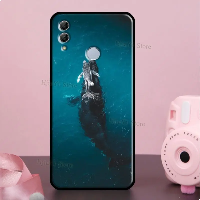 Ocean Whale Shark Swimming For Huawei Honor 50 10i 7C 7A 6C 4C Pro 8A 9A 6X 7X 8X 9X 7S 8S 9S 8 9 10 Lite Phone Case images - 6
