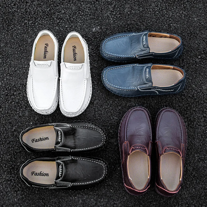 Мужская Уличная обувь DM393 из натуральной кожи на плоской подошве размера плюс 39-48