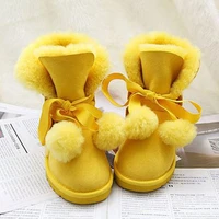 2021 new products 100 natural fur and real sheepskin ladies snow boots with straps winter warm shoes warm wool women boots