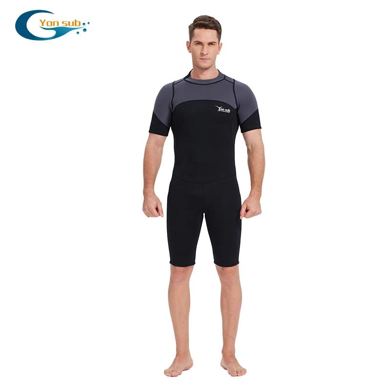 Professions 3MM Neoprene Wetsuit Men Keep Warm Swimming Diving Bathing Suit Short Sleeve Triathlon Wetsuit for Surf Snorkeling