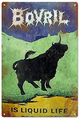 

Bovril is Liquid Life Metal Tin Sign 8x12 Inch Decor Travel Tin Sign