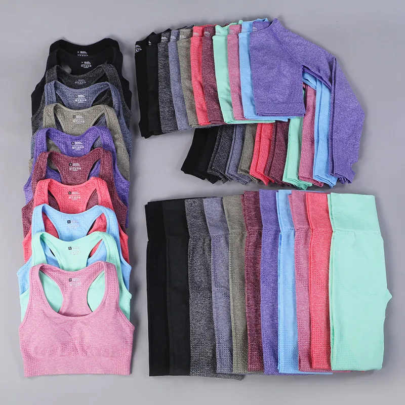 

Women Sportwear Gym Sport Exercise Outfit For Woman Sports Top Leggings Seamless Suit For Fitness Tracksuits Women's Tracksuit