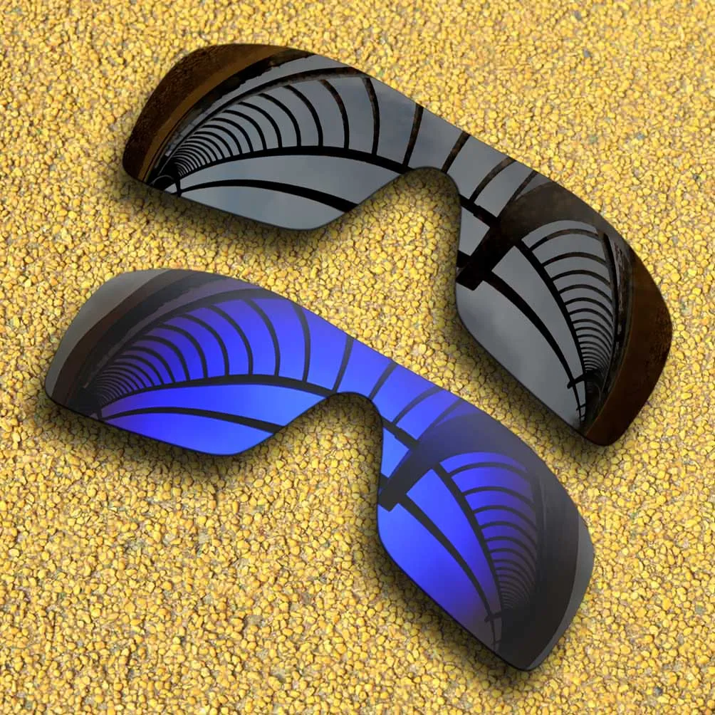 Черно-фиолетовые зеркальные поляризованные Сменные линзы для оправы Batwolf 100% UVA и