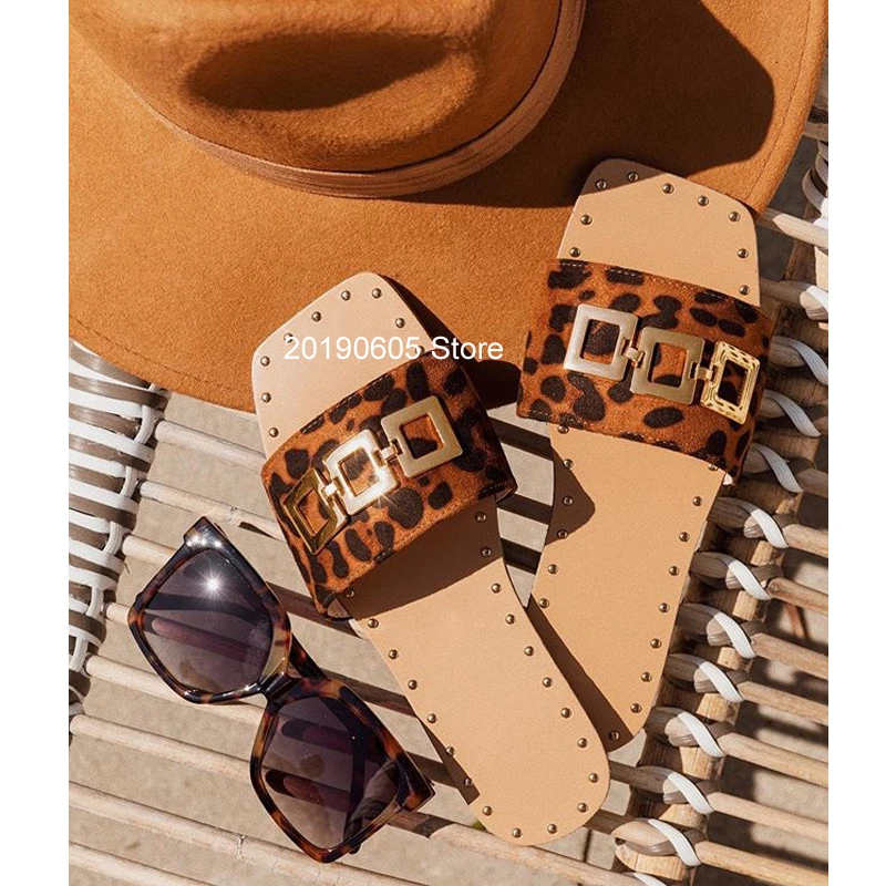 

2021 Summer New Women's Sandals Flat Open Toe Outdoor Slippers Fashion Buckle Beach Shoes Plus Size 41