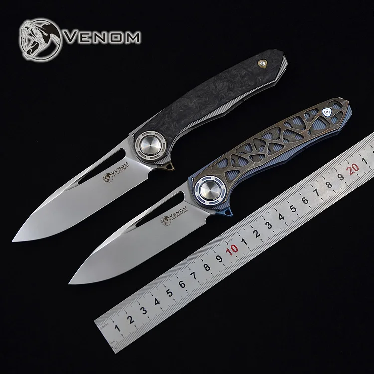 Складной нож Веном гарпун M390 лезвие из титана карманный кухонный для выживания