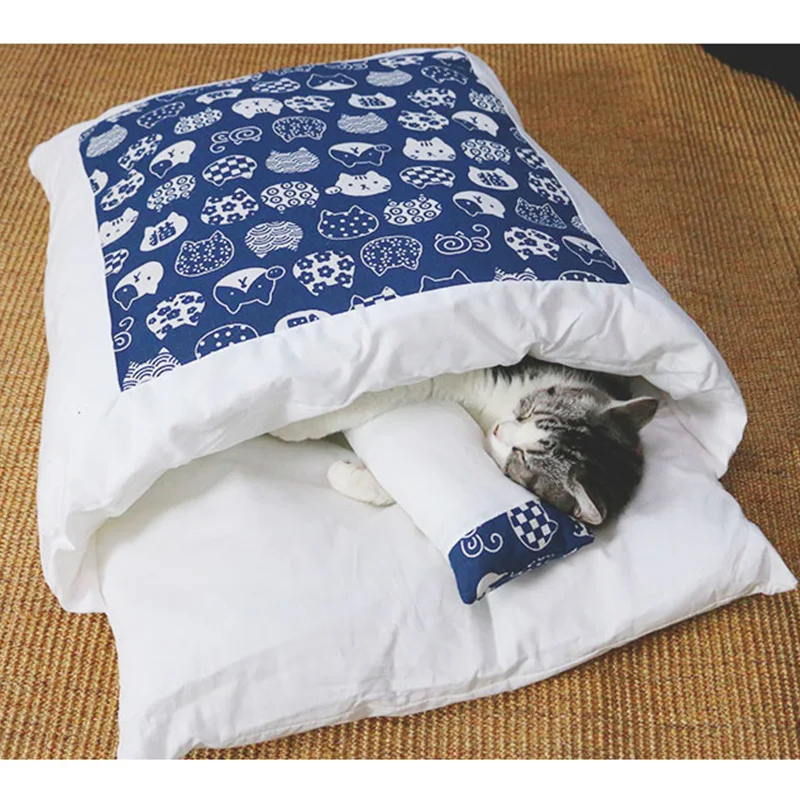 Домашнее животное Кошка Собака Кровать Дом зима Fodable круглая кровать кошка спальный коврик Конура гнездо для собак домашнее животное подушка котенок гнездо товары для домашних животных