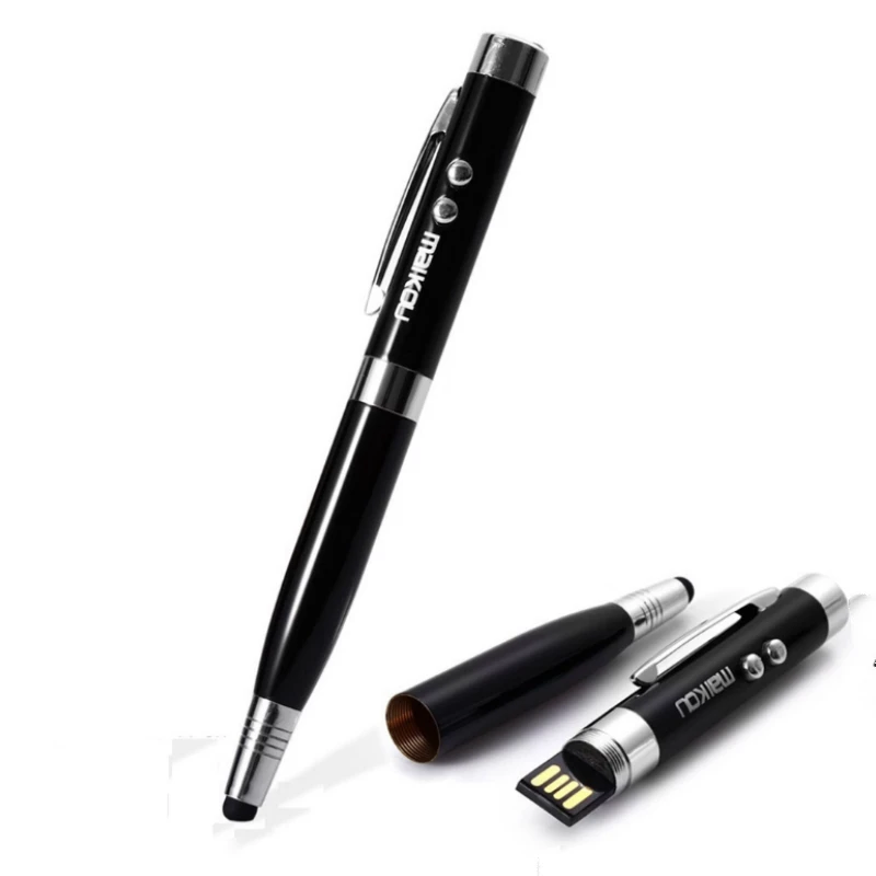 4 Colors Light Laser Pen Shape USB Flash Drive 8GB 16GB 32GB 64GB Usb Disk 2.0 Stylus Memory Stick Custom Logo | Компьютеры и офис