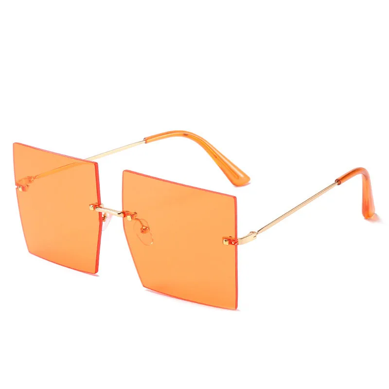 

Fashion Rimless Sunglasses For Woman Vintage Square Frame Sun Glasses Vintage Unisex Eyewear Oculos De Sol oculos feminino