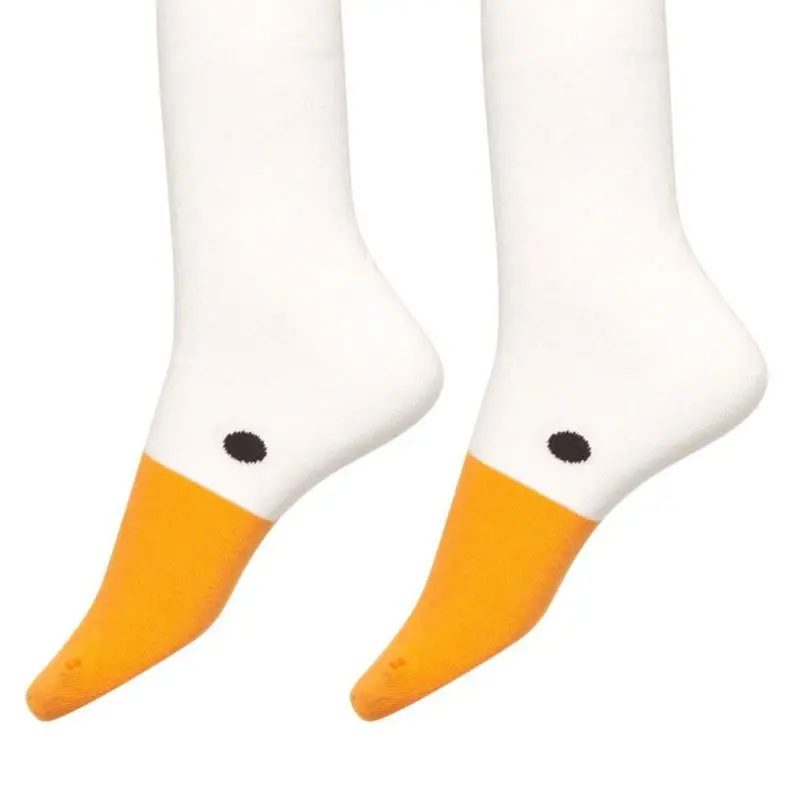 

Womens Funny Goose Game Crew Socks Untitled Animal Novely Puppets Cotton Hosiery