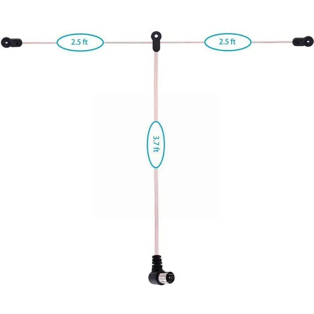 88-108mhz Fm Radio Antenna 75 Ohm Dipole Indoor Pal Connector To Receiver Coax Rf Aerial Female Adapter Jack F G9d1 | Электроника