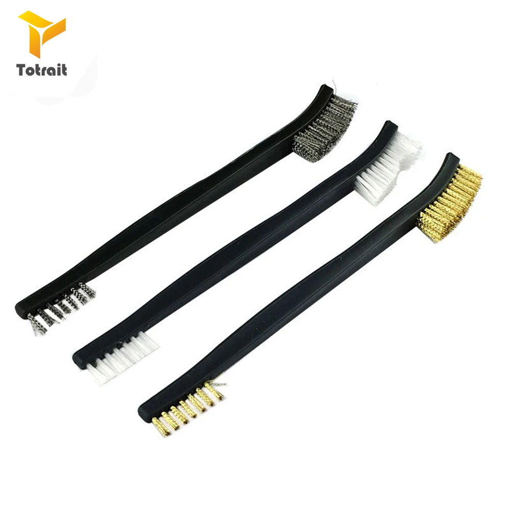 Тактические 3 шт стальная проволока щетка и 4 нейлоновые палочки набор для чистки