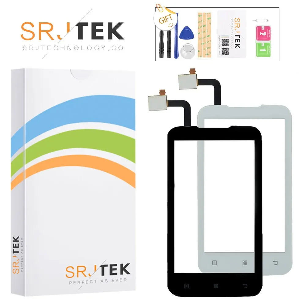 

SRJTEK сенсорный экран для Lenovo A316 A316i дигитайзер панель сенсорный экран Переднее стекло объектив сенсор с логотипом Ремонт Запасные части