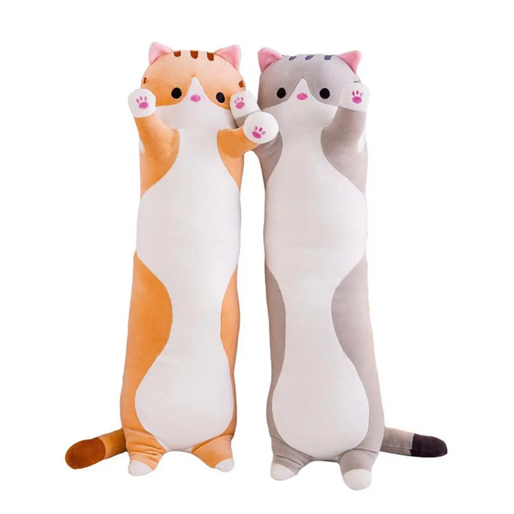 

50cm Long Strip Pillow Cat Plush Toy Sleep Accompany Doll Sofa Pillow Home Decoration Plush Doll Pillow Birthday Gift For Girl