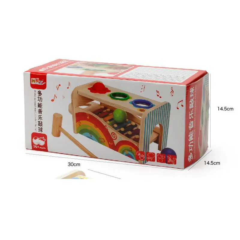 

Multifunctional Music Knocking Table Wooden Educational Toys Baby Wood Classic Children's Early Training Noise Maker Toy Gift