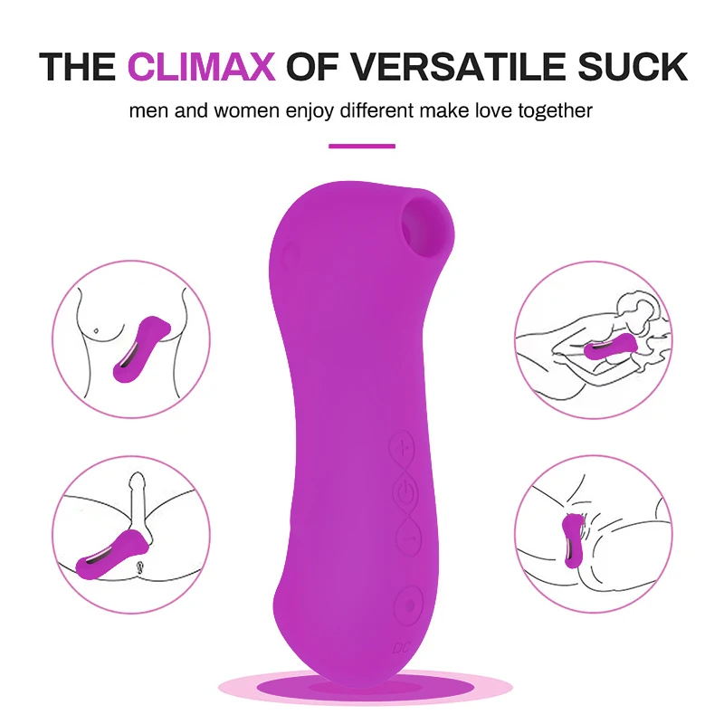 Вибратор для орального секса Стимулятор клитора на присоске Женский мастурбатор